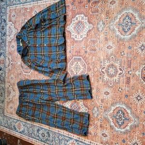 LL Bean cotton flannel pajama set with pockets